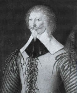 A Portrait Of A Gentleman Believed To Be Lord Clinton,      Half-length, Wearing A Yellow Doublet... by Marcus Gerards the Younger