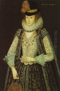 Portrait Of A Noble Woman by Marcus Gerards the Younger