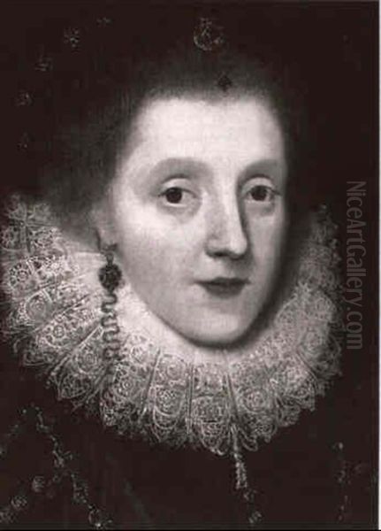 Portrait Of A Lady , Probably Mary Herbert, Countess Of Pembroke - view 1