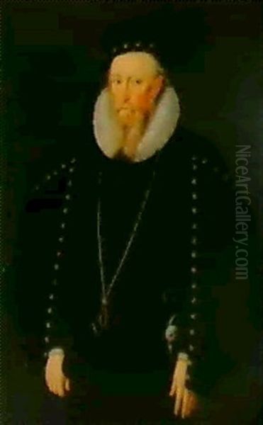 Portrait Of Sir Henry Lee (1533-1611) by Marcus Gerards the Younger