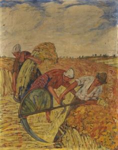 Bauern Bei Der Feldarbeit by Alexander Gerbig