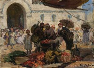 Orientalische Marktszene by Imre Gergely