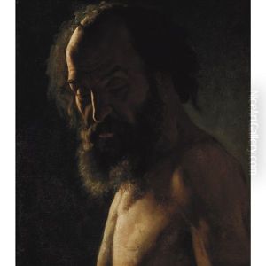 Study Of A Bearded Man, Possibly For A Painting Of Saint Jerome by Theodore Gericault