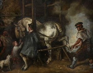 Le Marechal-ferrant Flamand by Theodore Gericault