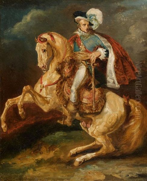 Portrait Equestre De S.m., Le Roi De Westphalie, Jerome Bonaparte, D'apres Antoine-jean Gros - view 1