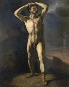 Academie D'homme Nu Au Glaive by Theodore Gericault