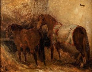 Etude De Cheval Espagnol Dans Une Ecurie (study) by Theodore Gericault