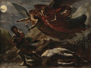 La Justice Et La Vengeance Divine Poursuivant Le Crime (after Prud'hon) by Theodore Gericault