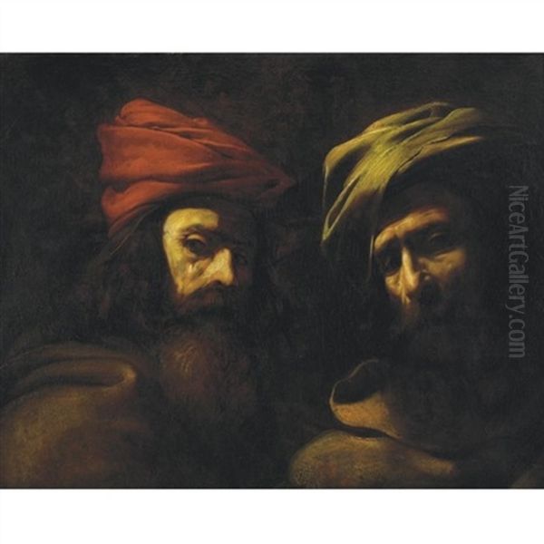 Two Turbanned Men - view 1