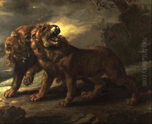 Two Lions by Theodore Gericault