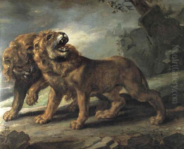 Two Lions - view 1