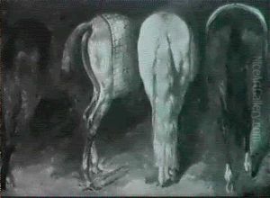 Etude De Chevaux by Theodore Gericault