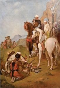 La Chasse Au Faucon En Algerie, La Curee (after Eugene Fromentin)