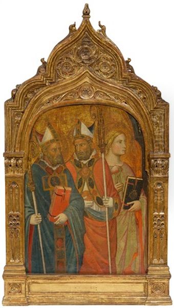 Saint Augustin, Saint Nicholas And Saint Agatha - view 1