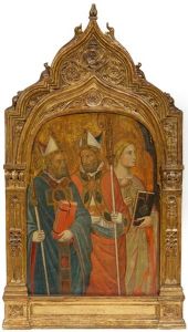 Saint Augustin, Saint Nicholas And Saint Agatha