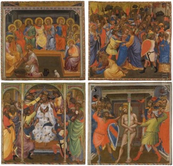 Scenes From The Passion Of Christ: Peter Protesting At Christ Washing The Feet Of The Disciples (+ 3 Others; 4 Works) - view 1