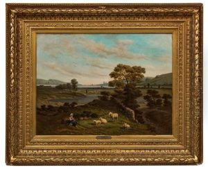 Paysage Anime De Bergers Et Moutons