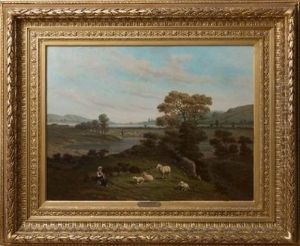 Paysage Anime De Bergers Et Moutons