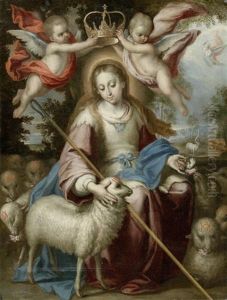 Gottes Mutter Mit Lammern, Divina Pastora by Bernardo German Llorente