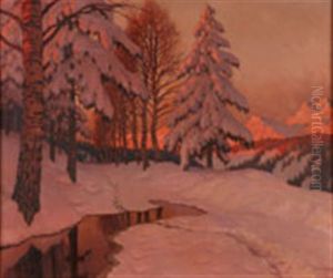 Winter Glow by Mikhail Markianovich Germanshev