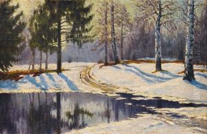 Early Spring by Mikhail Markianovich Germanshev