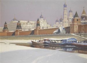 The Kremlin Under Snow by Mikhail Markianovich Germanshev
