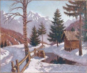 Hiver Dans Les Vosges by Mikhail Markianovich Germanshev