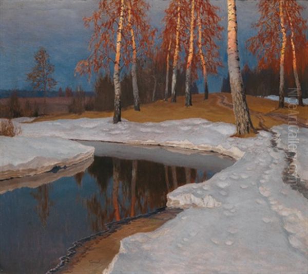 Winterliche Flusslandschaft - view 1
