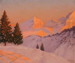 Winter's Glow by Mikhail Markianovich Germanshev