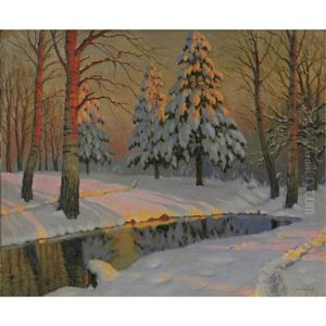 Winter Shadows by Mikhail Markianovich Germanshev