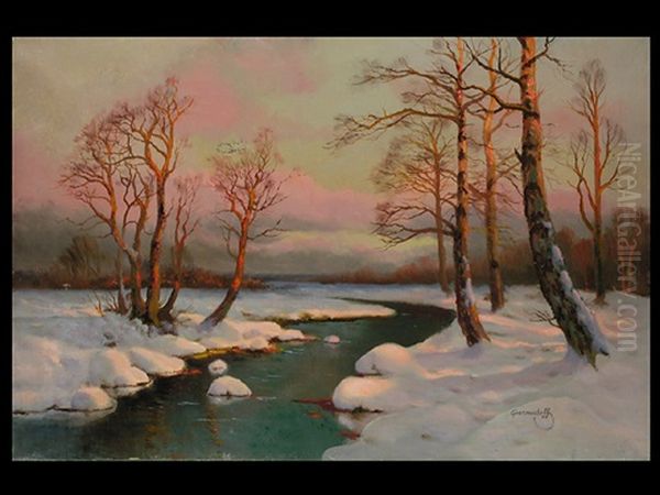 Winterliche Flusslandschaft - view 1