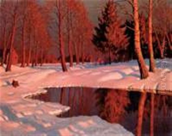 Bord De Riviere Sous La Neige - view 1