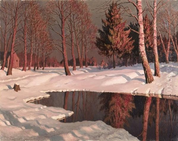 Winter Lake Landscape - view 1