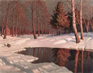Winter Lake Landscape