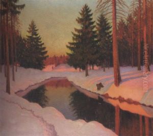 Winter Sunshine by Mikhail Markianovich Germanshev