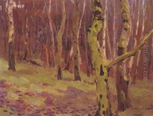 Birkenwald by Mikhail Markianovich Germanshev