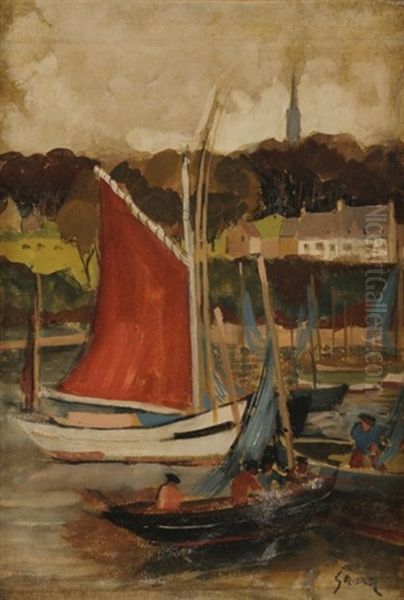 Honfleur, Retour De Peche - view 1