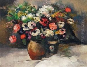 Bouquet D'anemones Et Genets