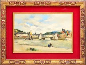 Voilures Au Port by Paul Elie Gernez