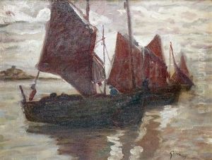Bateau Dans L'estuaire by Paul Elie Gernez