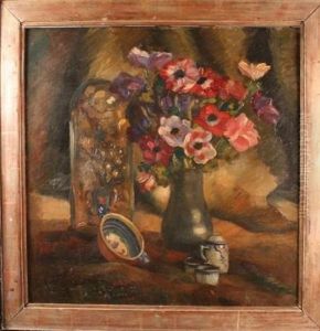 Nature Morte Au Bouquet D'anemones