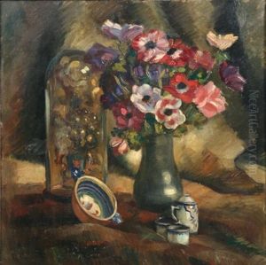 Nature Morte Au Bouquet D'anemones
