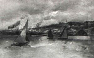 The Port Of Honfleur by Paul Elie Gernez