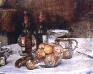 Composition Aux Fruits Et Aux Bouteilles by Paul Elie Gernez