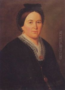 Portrat Einer Frau Mit Spitzenkragen Und Taschenuhr