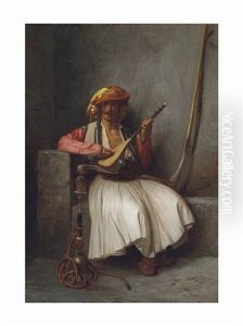 The Mandolin Player by Jean-Leon Gerome