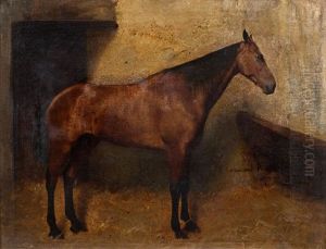 Un Cheval A L"ecurie by Jean-Leon Gerome