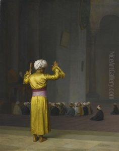 Priere Dans La Mosquee by Jean-Leon Gerome