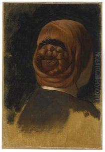 Woman With Red Coiled Braid (tete De Femme Vue De Dos)