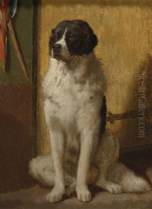 L'attente (sketch For Etude De Chien (de Terre-neuve)) by Jean-Leon Gerome